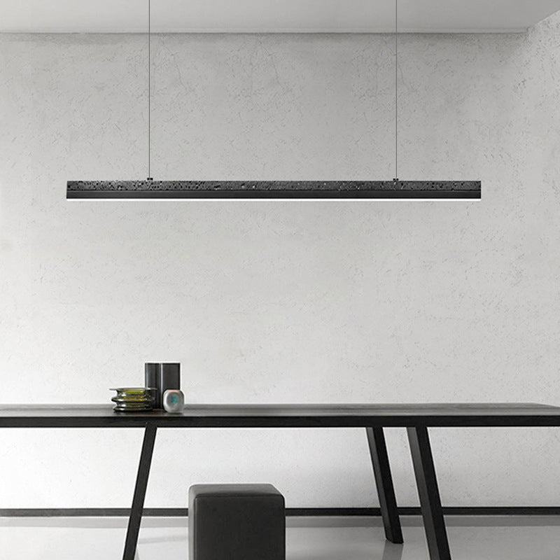 Contemporary Hanging Light Linear Stone Island Light Fixture for Dining Room