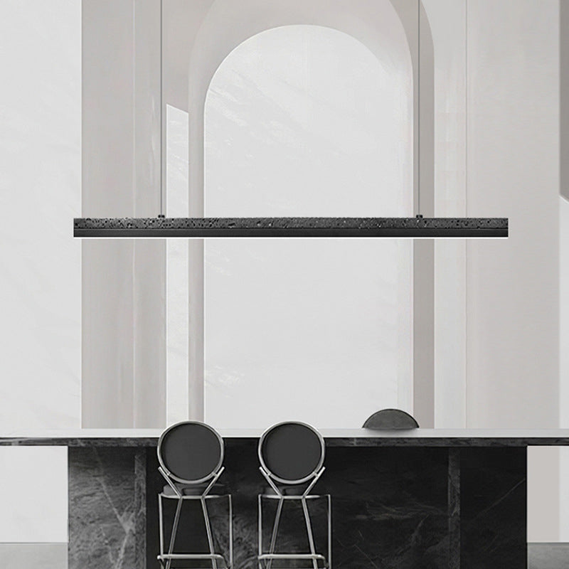 Contemporary Hanging Light Linear Stone Island Light Fixture for Dining Room