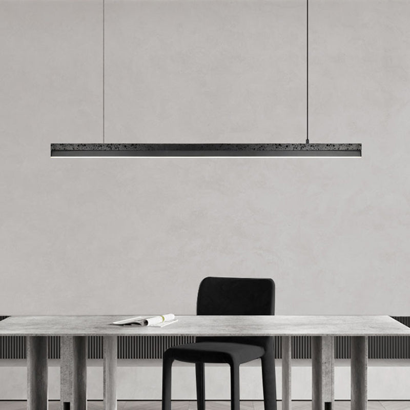 Contemporary Hanging Light Linear Stone Island Light Fixture for Dining Room