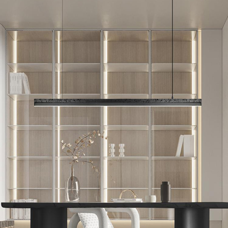 Contemporary Hanging Light Linear Stone Island Light Fixture for Dining Room