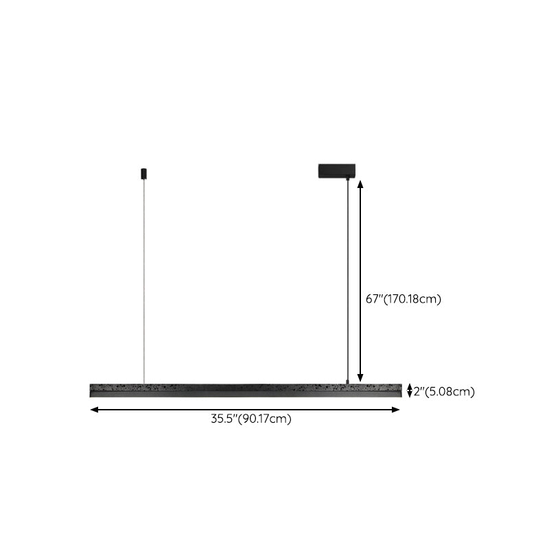 Contemporary Hanging Light Linear Stone Island Light Fixture for Dining Room