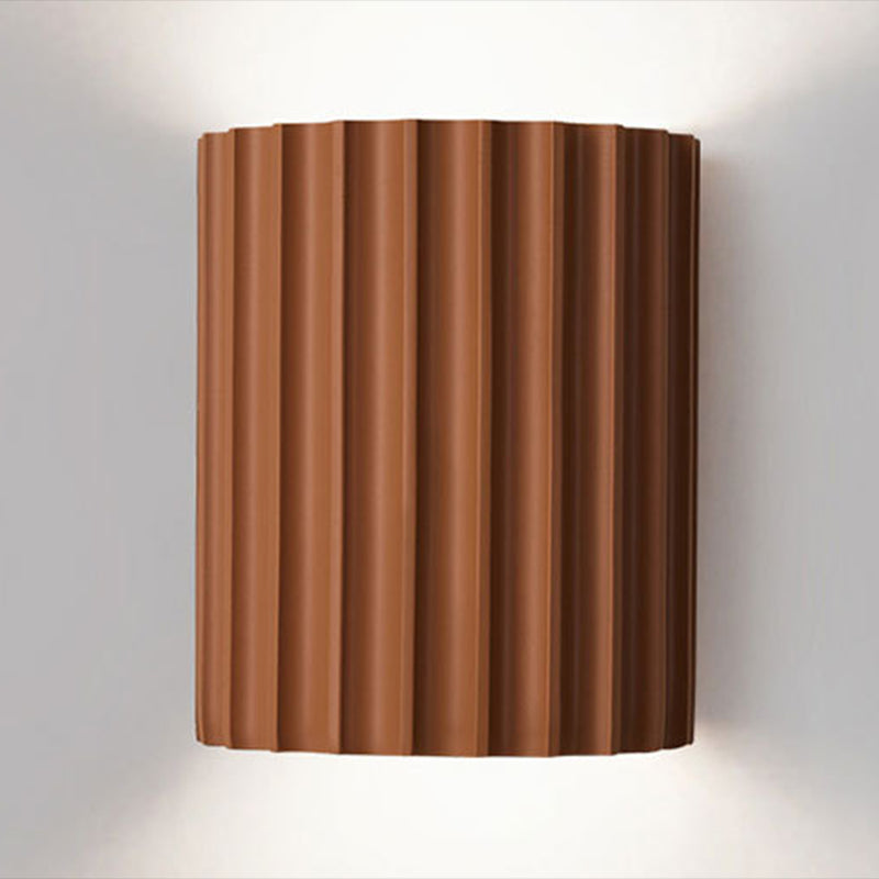 Resin Half Cylinder Shape Wall Sconce Modern Style 2 Lights Wall Light Sconce