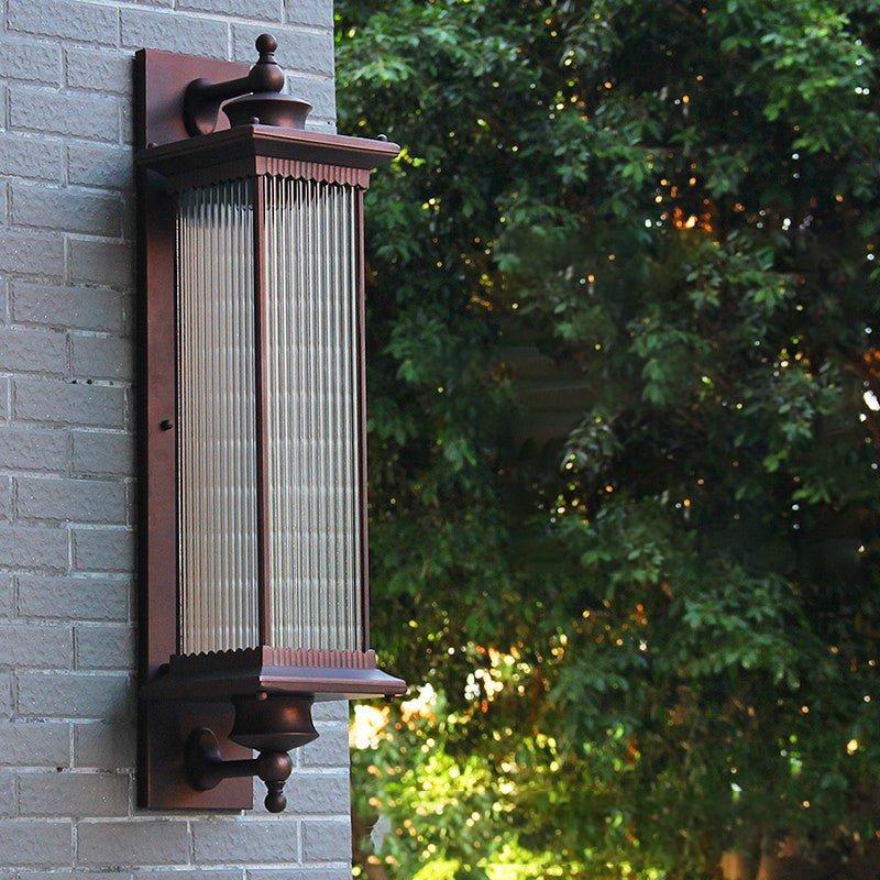 Simple Rectangler Wall Lamp Metal 1 Light Wall Light Fixture