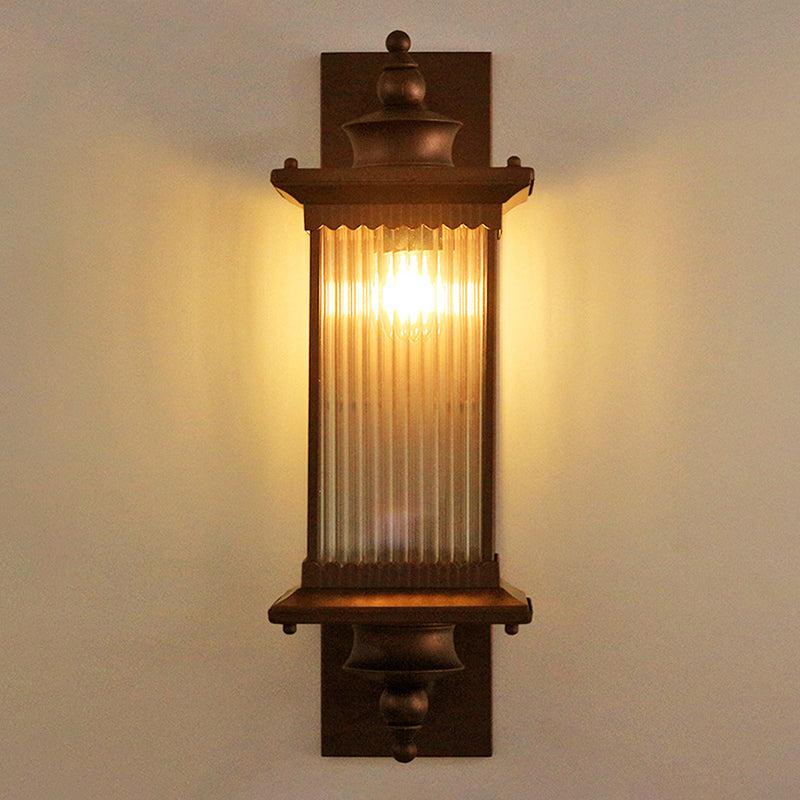 Simple Rectangler Wall Lamp Metal 1 Light Wall Light Fixture