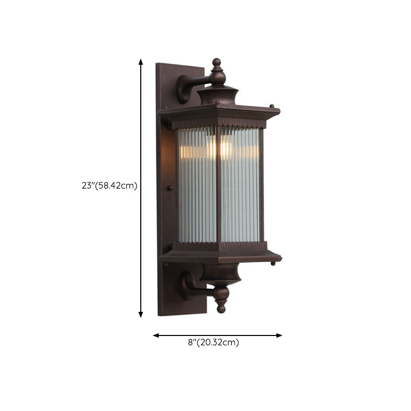 Simple Rectangler Wall Lamp Metal 1 Light Wall Light Fixture