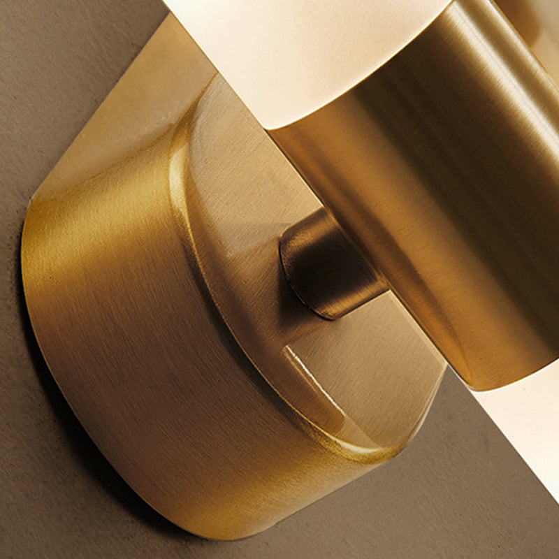 Post Modern Solid Bras Wall Sconce Acrylic Wall Lighting in Gold