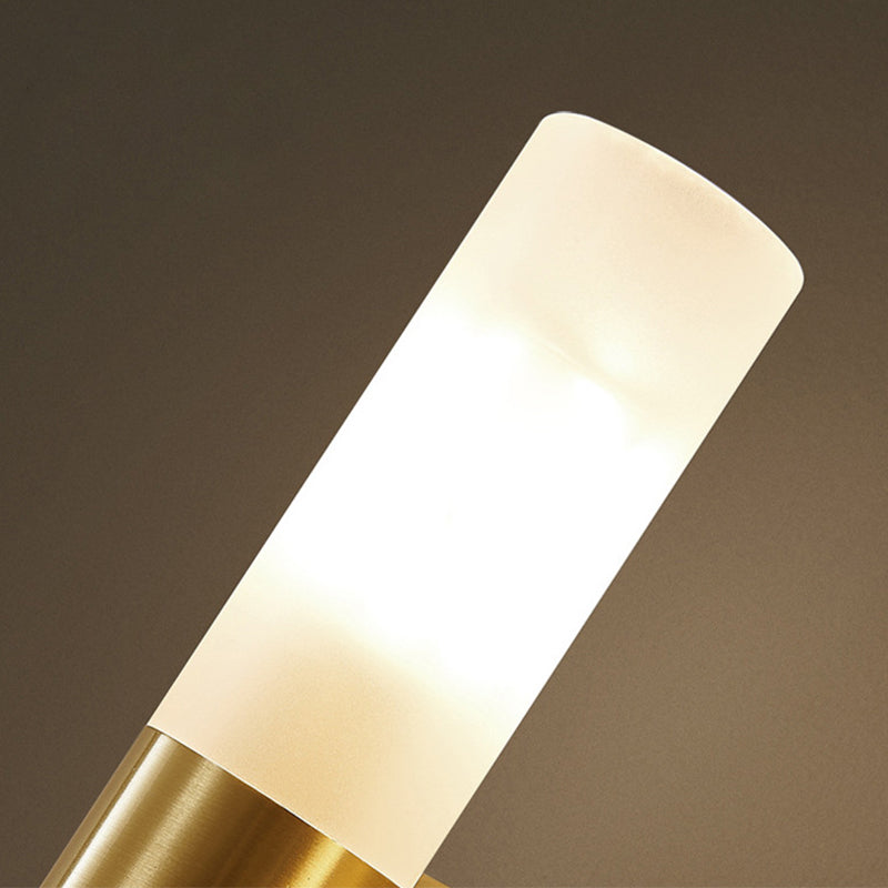 Post Modern Solid Bras Wall Sconce Acrylic Wall Lighting in Gold