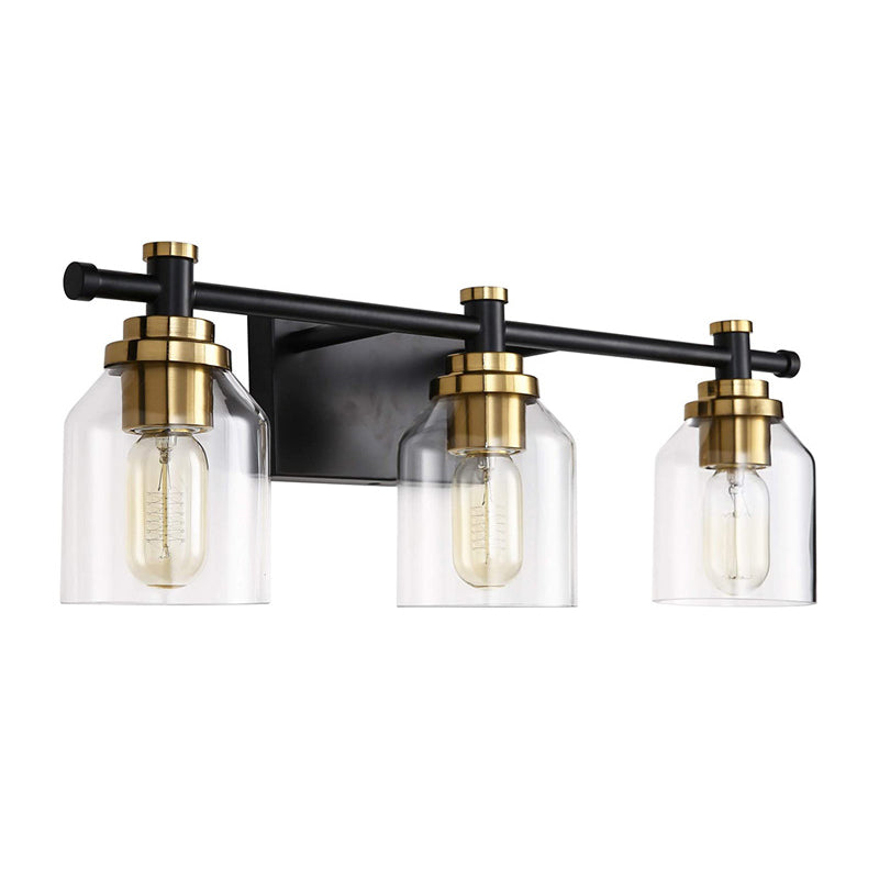 2 / 3 / 4 - Light Vanity Light Iron & Glass Traditional Bath Vanity Light in Gold & Clear