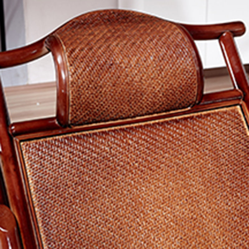 Mid Century Modern Indoor Rocking Chair Wooden Rattan Rocking Chair