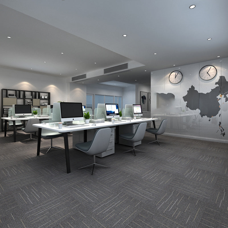 Modern Carpet Tiles Level Loop Fade Resistant Glue Down Carpet Tile