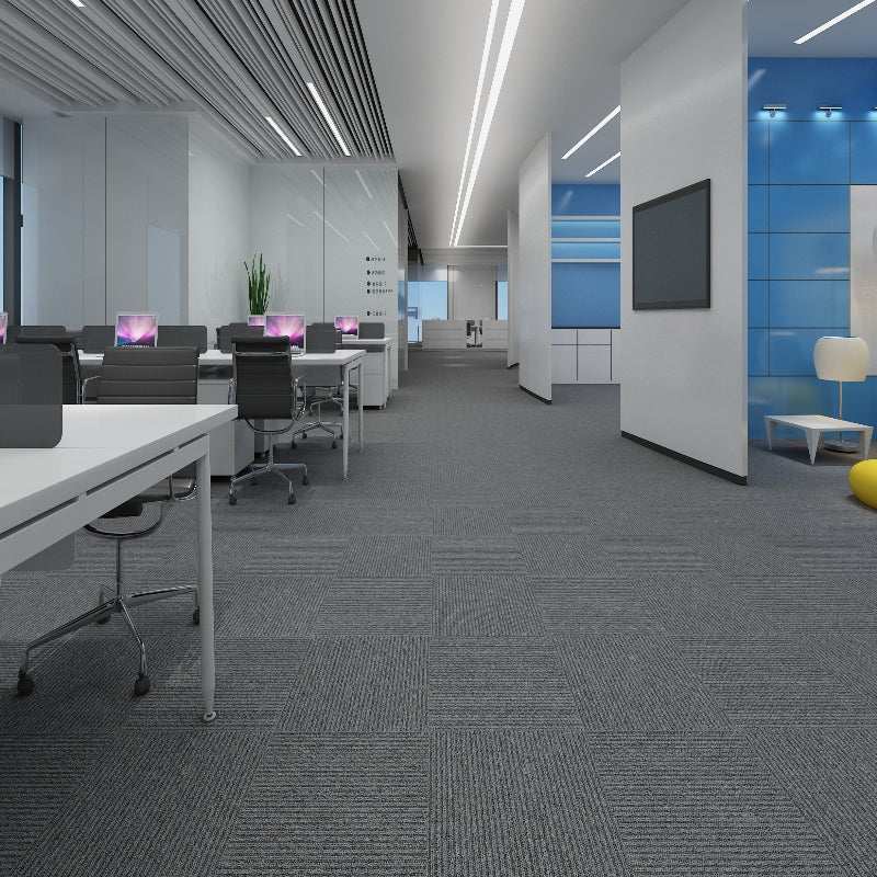 Modern Carpet Tiles Level Loop Fade Resistant Glue Down Carpet Tile
