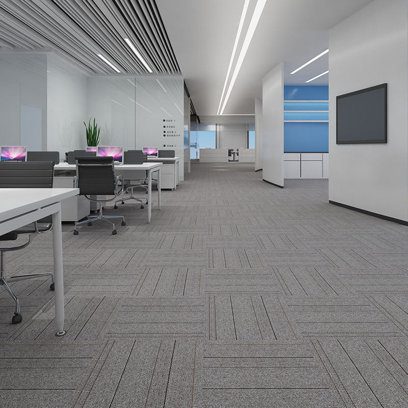 Modern Carpet Tiles Level Loop Fade Resistant Glue Down Carpet Tile