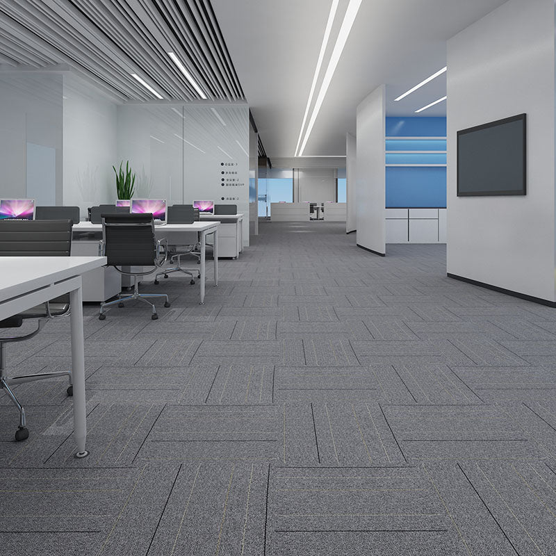 Modern Carpet Tiles Level Loop Fade Resistant Glue Down Carpet Tile