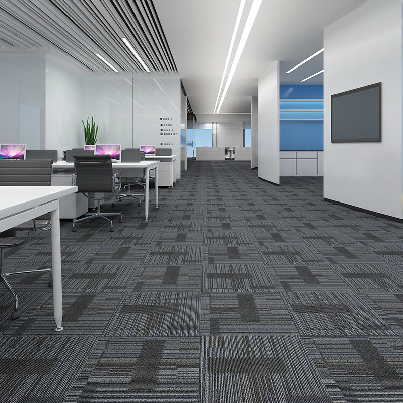 Modern Carpet Tiles Level Loop Fade Resistant Glue Down Carpet Tile