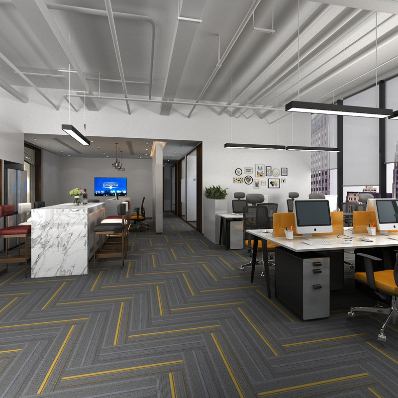 Modern Carpet Tiles Level Loop Fade Resistant Glue Down Carpet Tile