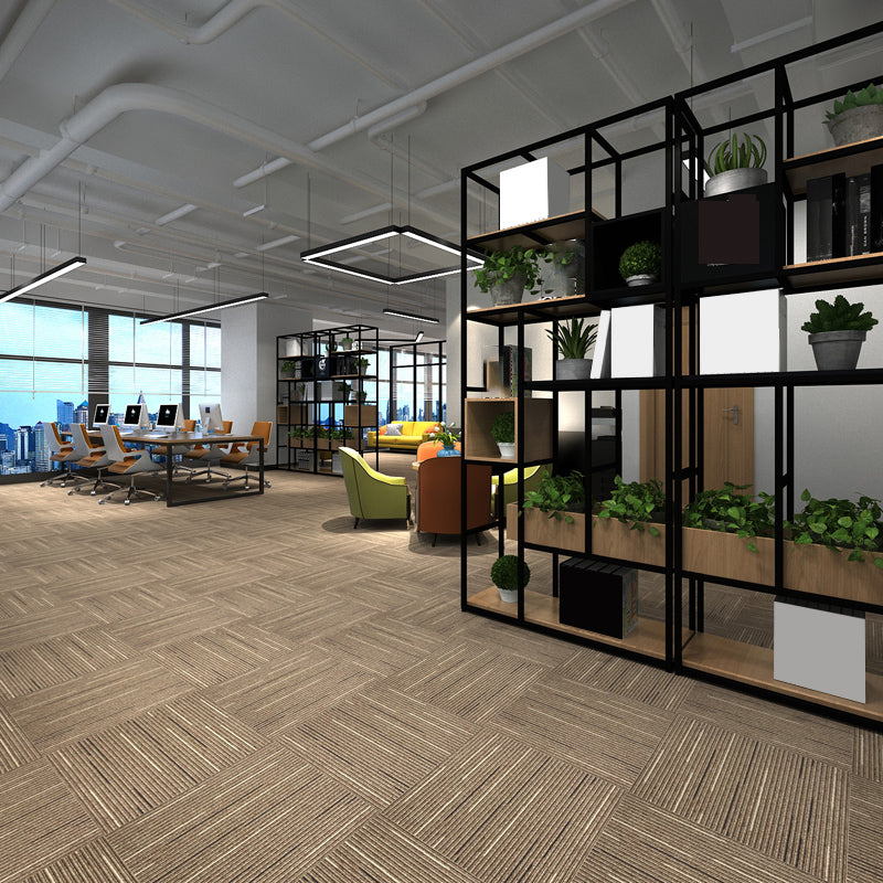 Modern Carpet Tiles Level Loop Fade Resistant Glue Down Carpet Tile