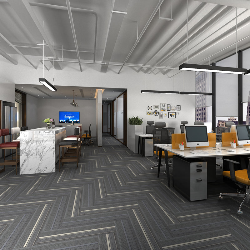 Modern Carpet Tiles Level Loop Fade Resistant Glue Down Carpet Tile