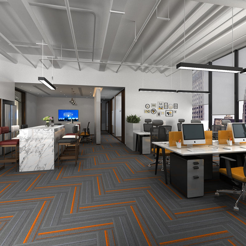 Modern Carpet Tiles Level Loop Fade Resistant Glue Down Carpet Tile