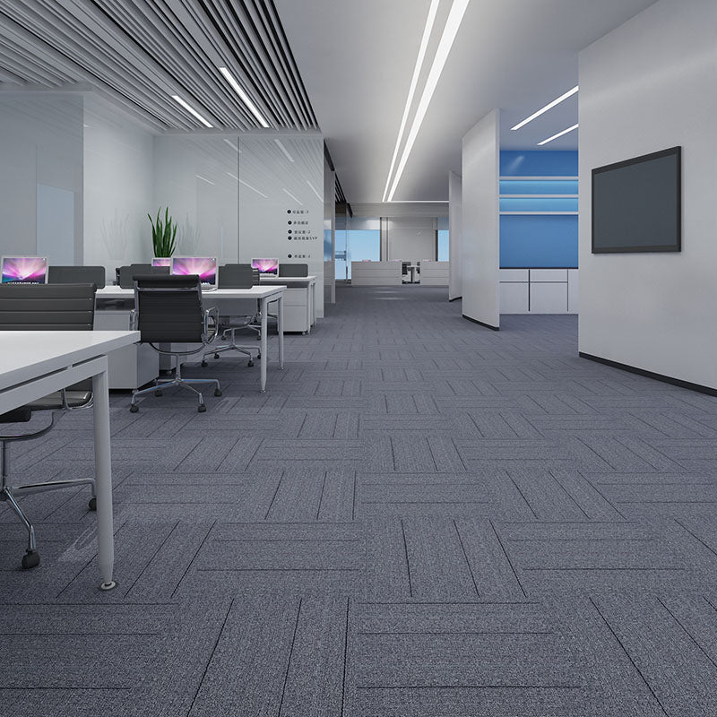 Modern Carpet Tiles Level Loop Fade Resistant Glue Down Carpet Tile