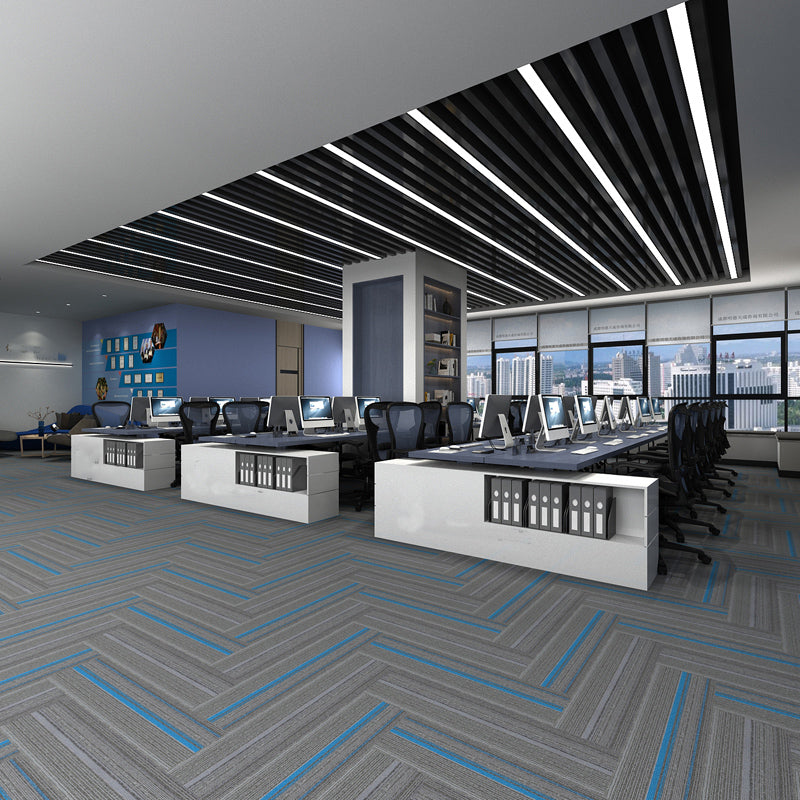 Modern Carpet Tiles Level Loop Fade Resistant Glue Down Carpet Tile