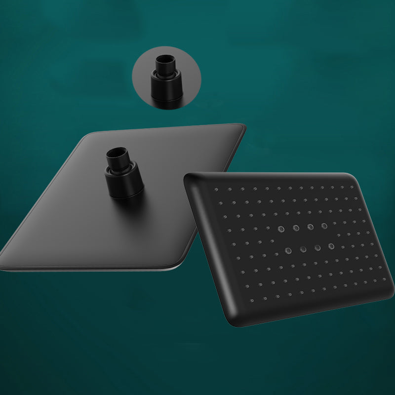 Metal Shower Head Combo Modern Square Fixed Shower Head for Bathroom