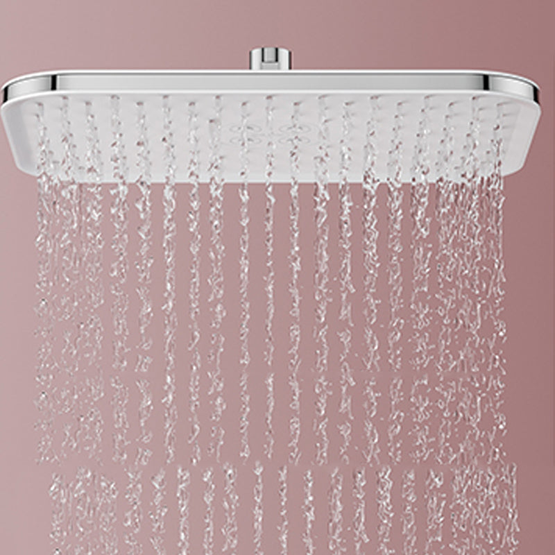 Metal Shower Head Combo Modern Square Fixed Shower Head for Bathroom