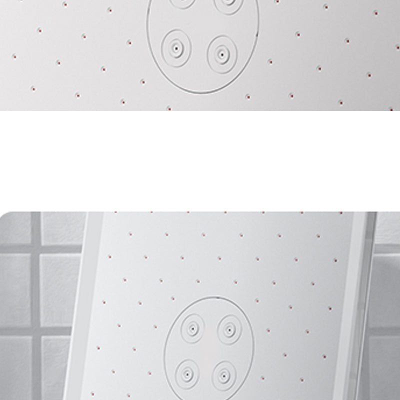 Metal Shower Head Combo Modern Square Fixed Shower Head for Bathroom