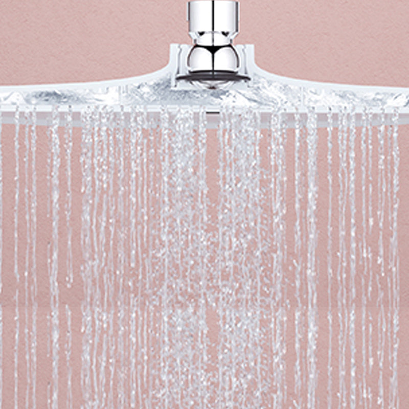 Metal Shower Head Combo Modern Square Fixed Shower Head for Bathroom