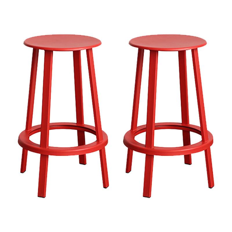 Contemporary Metal Legs Bar Stools Indoor Backless Bar Stool