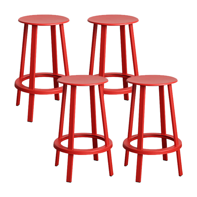 Contemporary Metal Legs Bar Stools Indoor Backless Bar Stool