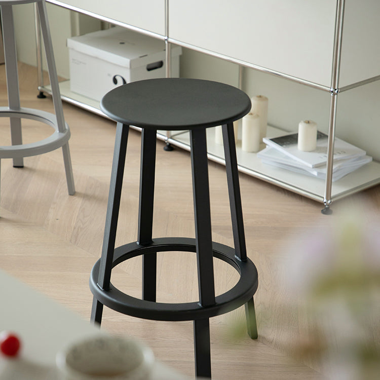 Contemporary Metal Legs Bar Stools Indoor Backless Bar Stool