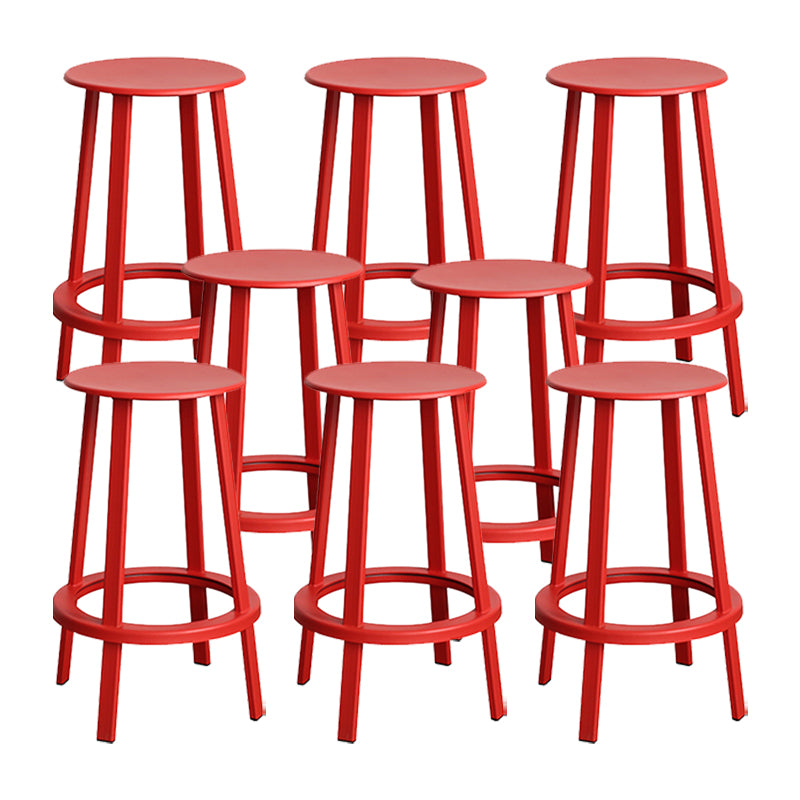 Contemporary Metal Legs Bar Stools Indoor Backless Bar Stool