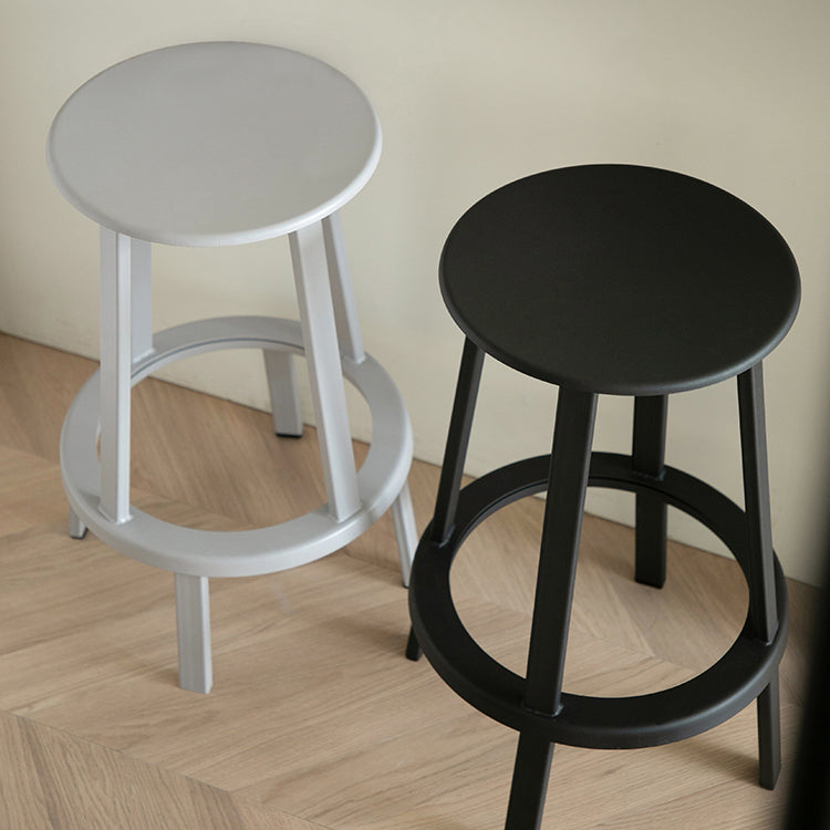 Contemporary Metal Legs Bar Stools Indoor Backless Bar Stool