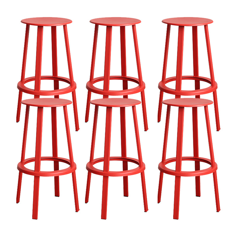 Contemporary Metal Legs Bar Stools Indoor Backless Bar Stool