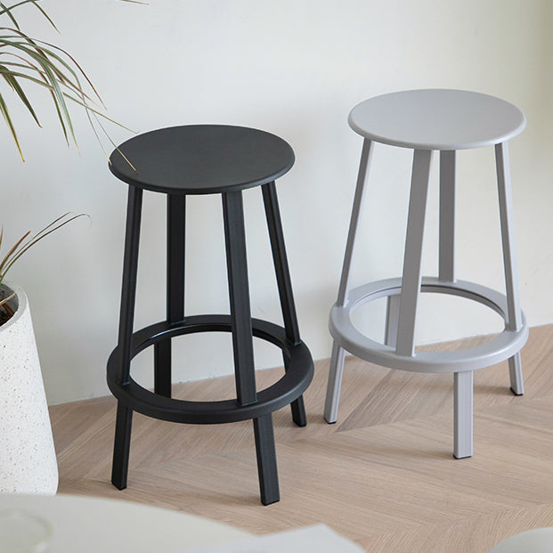 Contemporary Metal Legs Bar Stools Indoor Backless Bar Stool