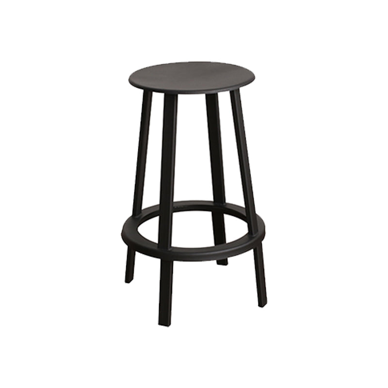 Contemporary Metal Legs Bar Stools Indoor Backless Bar Stool