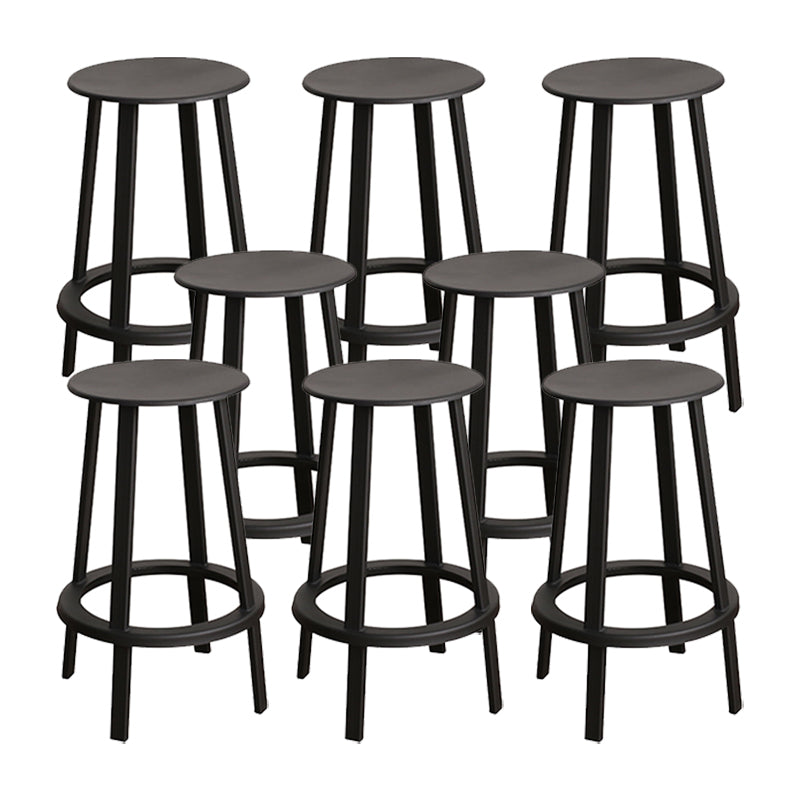 Contemporary Metal Legs Bar Stools Indoor Backless Bar Stool