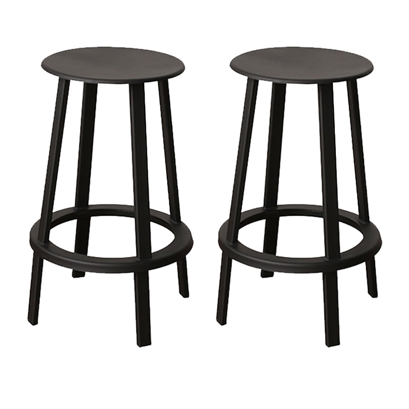 Contemporary Metal Legs Bar Stools Indoor Backless Bar Stool