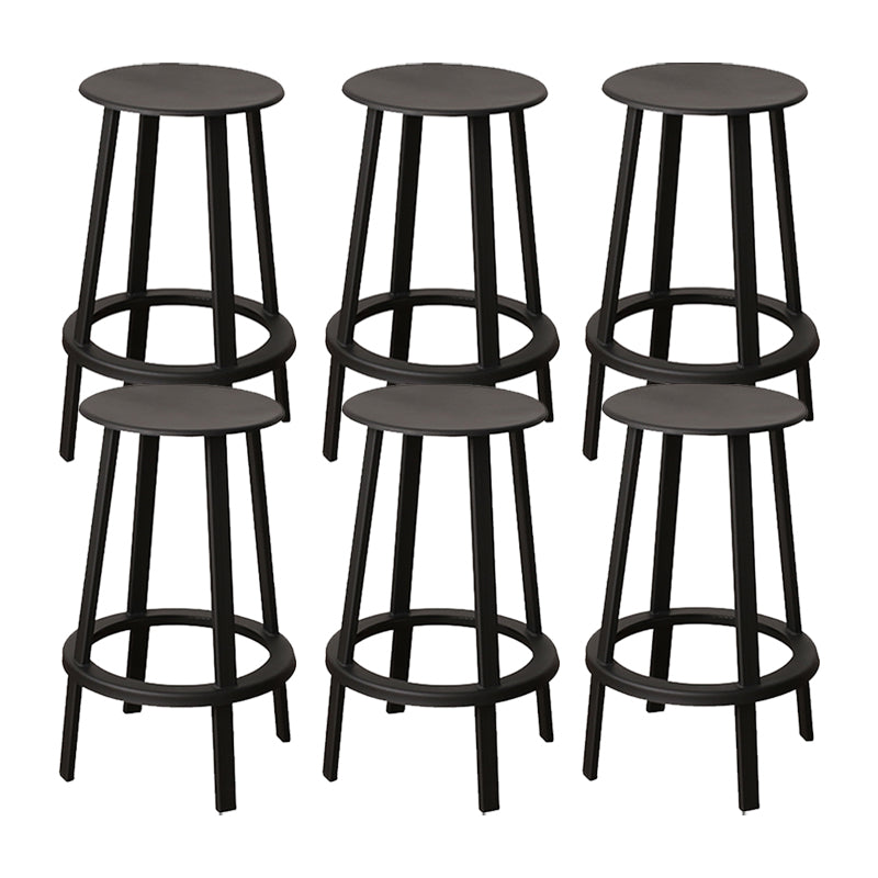 Contemporary Metal Legs Bar Stools Indoor Backless Bar Stool