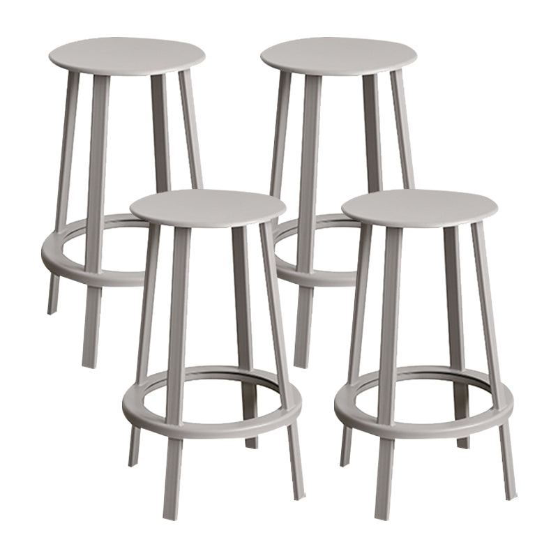 Contemporary Metal Legs Bar Stools Indoor Backless Bar Stool