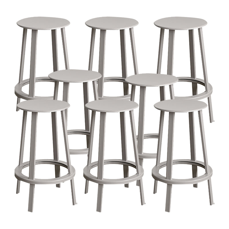 Contemporary Metal Legs Bar Stools Indoor Backless Bar Stool