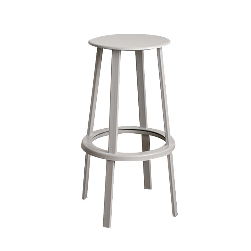 Contemporary Metal Legs Bar Stools Indoor Backless Bar Stool