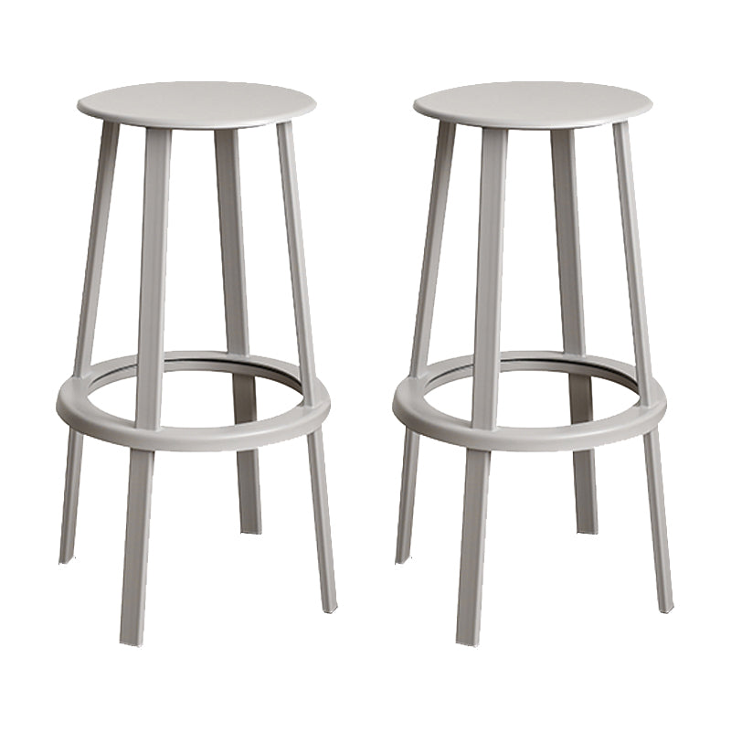 Contemporary Metal Legs Bar Stools Indoor Backless Bar Stool