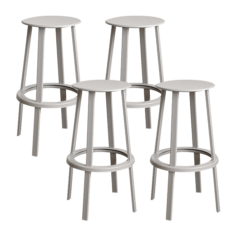 Contemporary Metal Legs Bar Stools Indoor Backless Bar Stool