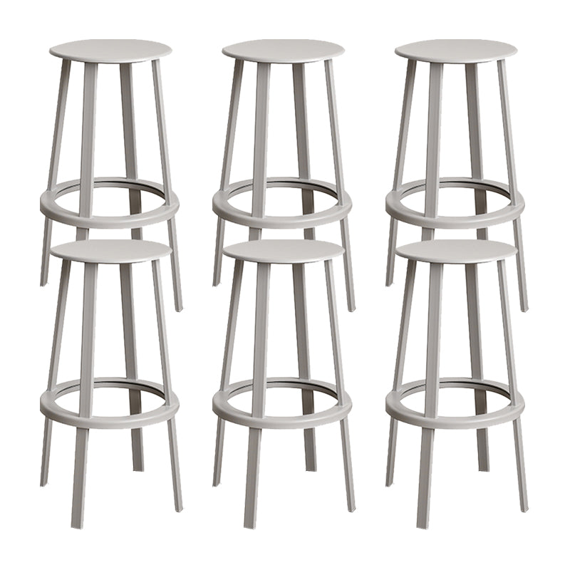 Contemporary Metal Legs Bar Stools Indoor Backless Bar Stool
