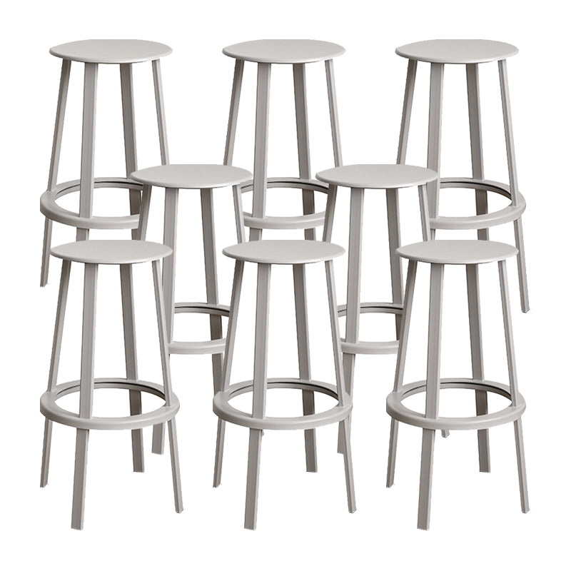 Contemporary Metal Legs Bar Stools Indoor Backless Bar Stool