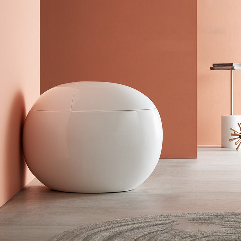 Round Deodorizing Toilet Seat Bidet 21.65" H Cotton White Vitreous China Bidet