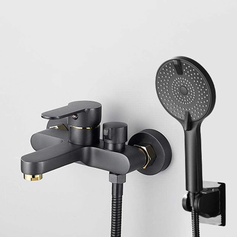 Contemporary Bath Filler Trim Wall Mounted Fixed Bathroom Faucet