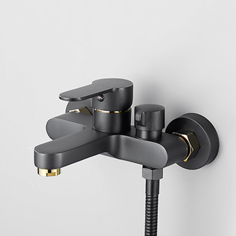 Contemporary Bath Filler Trim Wall Mounted Fixed Bathroom Faucet