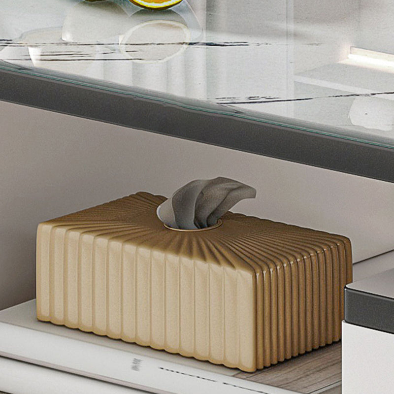 4 Legs Coffee Table Rectangle Single Stone Cocktail Table with Storage